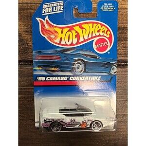 Vintage NEW  NOS Hot Wheels '95 Camaro Convertible, 2000 Collector #179, White
